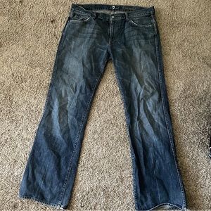 7 for All Mankind Men's Standard Jeans 38 Waist Medium Wash